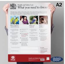 There are various versions of the poster, so that you can select the most appropriate for your business, depending on the hse webpage where you can download the posters in various sizes / formats; Health And Safety Law Poster New 2014 Ssp Direct