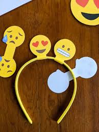 You'll be surprised by just how easy these are to create too. Easy Emoji Halloween Costume Diy Idea With Printable Headband Merriment Design