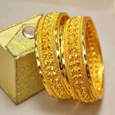 24k gold plated bangals chura 2 piece