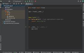 a flask application in pycharm