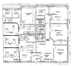 A Floor Plan For A Commercial Office