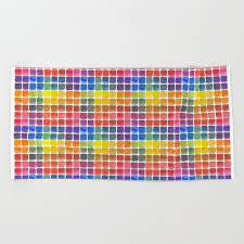 Mix It Up Watercolor Mixing Chart Beach Towel By Milenabdesign