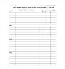 Blank Budget Tracking Template File Budget Tracker