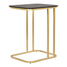 Alma Black And Gold Side Table