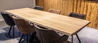 oak dining tables live edge oak