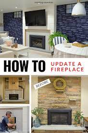 how to update a stone fireplace