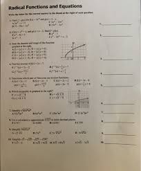 Solved Radical Functions And Equations