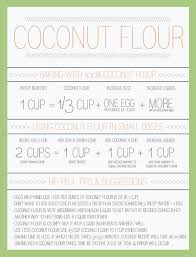 Coconut Flour Chart Baking With Coconut Flour Coconut