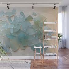 Ocean Hue Sea Glass Wall Mural By