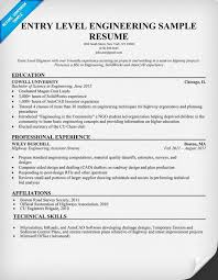 Entry Level Engineering Sample Resume Resumecompanion Com