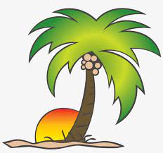 Download Free png Cartoon Coconut Tree Png - Sun And Palm Tree Png - Free ... - DLPNG.com