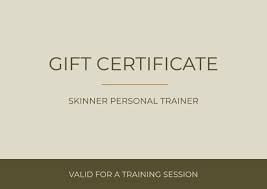 personal trainer gift certificate template