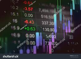 Data Analyzing Commodities Market Trading Charts Stock Photo