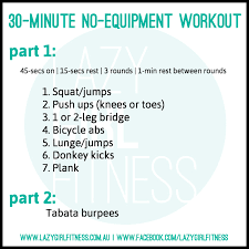 30 minute no equipment workout the