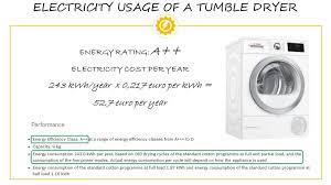 tumble dryer power consumption and