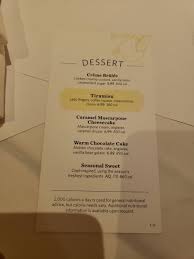 dessert menu picture of bravo