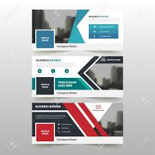 Blue Green Red Corporate Business Banner Template Horizontal