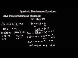 Solving Quadratic Simultaneous