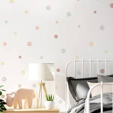 Soft Pastel Watercolour Polka Dot Wall