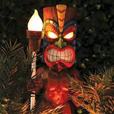 Solar Powered Tiki Papa Statue