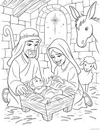 Learn about famous firsts in october with these free october printables. Free Nativity Coloring Pages For Kids Coloring4free Coloring4free Com