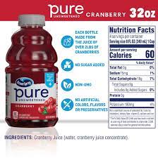 ocean spray pure unsweetened cranberry