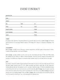 Samples Of Contract Letters Event Coordinator Contract Template