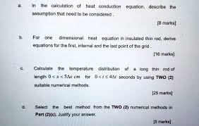 Calculation Of Heat Conduction Equation