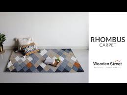 rhombus carpet hand tufted woolen