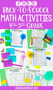 free back to math activities
