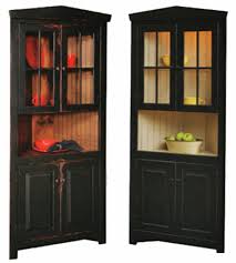 Black lacquer handcrafted mother of pearl china cabinet 90 h x 74 in l x 25 in w items inside not. Corner Cupboards Collection Amish Made In Pa