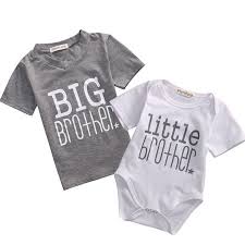 Toddler Newborn Boys Shirt Big Brother T Shirt Little Brother Romper Little Sister Tee Tops