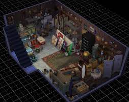 Cluttered Basement Sims House Sims