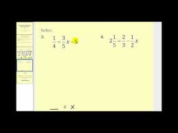 Solving One Step Equations Involving