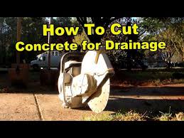 how to cut install drain in concrete
