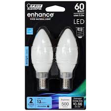 Uses 75% less energy compared to standard incandescent bulb. 60w Equivalent Frosted 5 5w Led E12 Torpedo Bulb 2 Pack 59n54 Lamps Plus