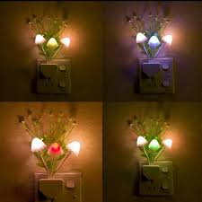 Night Light Romantic Colorful Sensor Led Mushroom Night Light Wall Lamp Home Decor Home Garden Bedroom Decoration Lights Ff