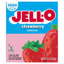 jell o gelatin dessert strawberry sugar