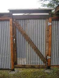 all recycled corrugated metal fence