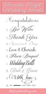 Favorite Script Wedding Fonts The Graphics Fairy