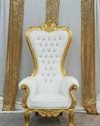 polished foam wedding throne chair