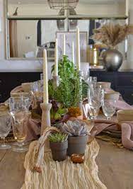 a natural muted boho chic spring table