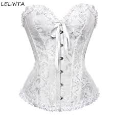 Us 13 29 33 Off Women Lace Up Boned Sexy Plus Size Waist Trainer Overbust Corset Bustier Bodyshaper Top With G String Slim Steampunk Cincher In