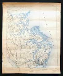 Newport News Hampton Virginia Vintage Usgs Topo Map 1907 Seaford Topographic Ebay