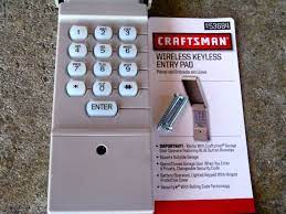 to reset craftsman garage door keypad