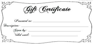Floral Print Blank Gift Certificate Premade Gift Certificate Gift