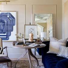royal blue tufted bedroom sofa design ideas