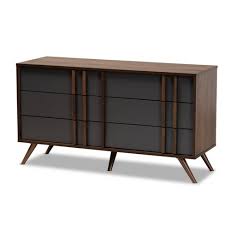 What size bedroom dresser should i buy? 6 Drawer Naoki Wood Bedroom Dresser Gray Walnut Baxton Studio Target