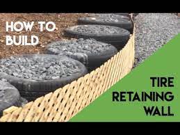 Retaining Wall Made Of Tires
