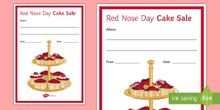 Red Nose Day Cake Sale Display Poster Red Nose Day Cake Sale Comic